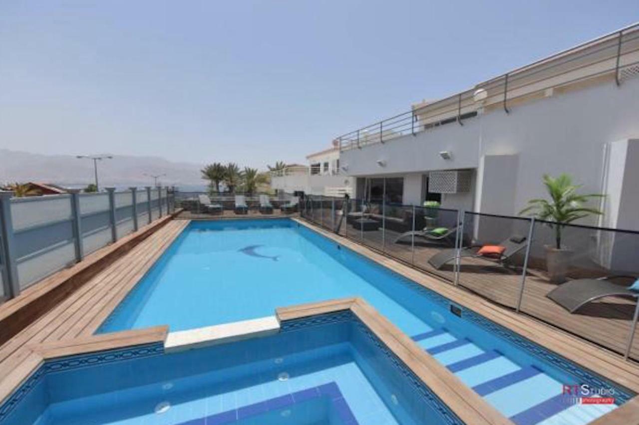 Villa With Heated Pool And Jacuzzi Sea View 300M Front Of The Beach Eilat Dış mekan fotoğraf